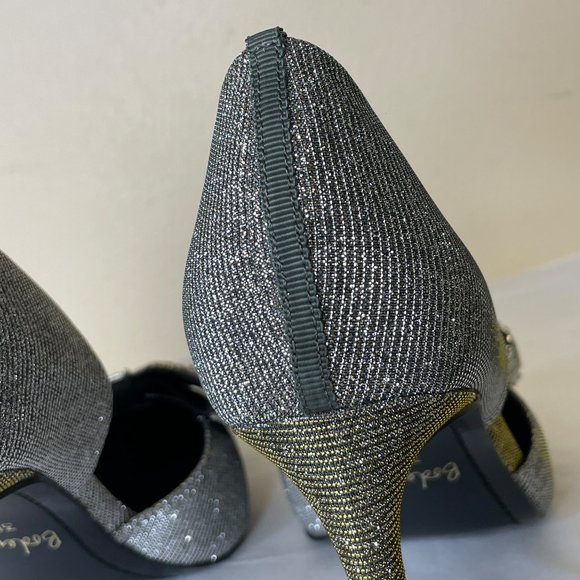 New Boden Embellished Heeled Court Shoes Metallic 38 - Picture 9 of 16